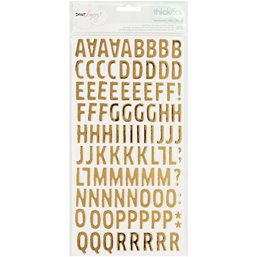 American Crafts 370089 Dear Lizzy Fine and Dandy Gold Foil Thickers Woodland