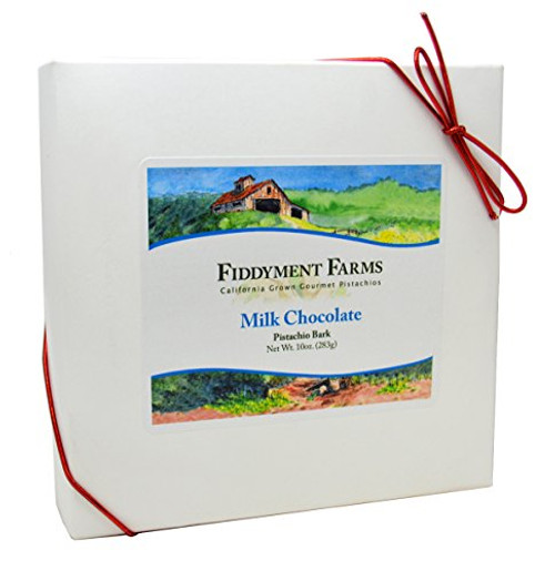 Fiddyment Farms Milk Chocolate Pistachio Bark 10 Oz