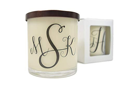 Custom Monogram Candle - Natural Soy Candle 12 oz Glass Soy Candle Gift Idea Scented Handmade Candle Monogram Candles Monogram Gifts Custom Monogram Candle - Natural Soy Candle 12 oz Glass Soy Candle Gift Idea Scented Handmade Candle Monogram Candles Monogram Gifts