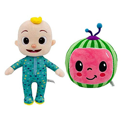 Cocomelon JJ Doll Bedtime Plush Toy  Cartoon JJ Watermelon Plush Toy  Boy Soft Stuffed Doll  Educational Kids Toy for Christmas Birthday Gift