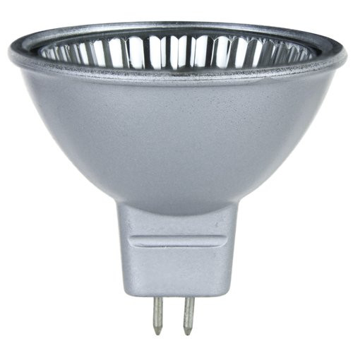 Sunlite 50MR16/FL/12V/SB 50-Watt Halogen MR16 GU5.3 Based Mini Reflector Bulb, Silver Back