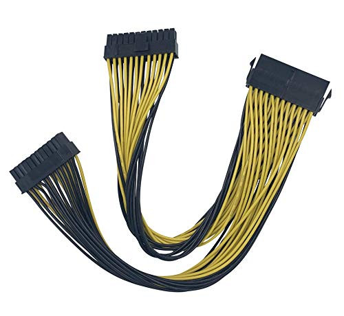 Block Erupter 24-Pin Female Split to 24-Pin Male ATX Y Splitter Power 30cm Cable