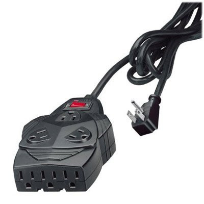 Fellowes Mighty 8-Outlet Surge Protector. MIGHTY 8 8OUT SURGE BLOCK RT ANGLE SURGE. Receptacles  8 x NEMA 5-15R - 1300J