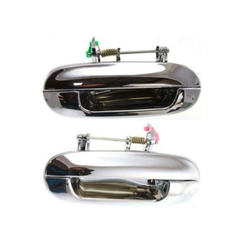 Exterior Door Handles for Set of 2 Rear Left and Right Side Plastic Chrome Exterior Door Handles for Set of 2 Rear Left and Right Side Plastic Chrome