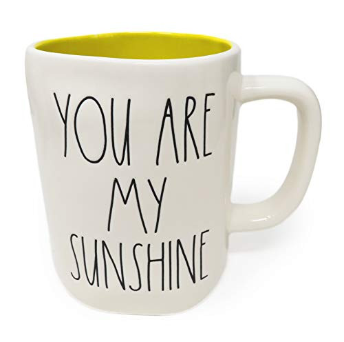 Rae Dunn By Magenta YOU ARE MY SUNSHINE Ceramic LL Coffee Tea Mug With Yellow Interior 2020 Limited Edition