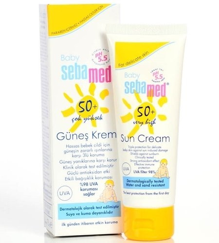 Baby Sebamed Sun Cream SPF 50 plus Reliable UVA  plus UVB Protection  75 Ml