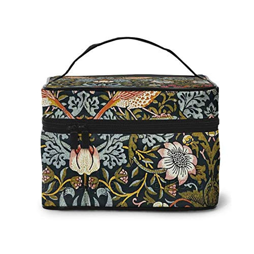 Strawberry Thieves By William Morris Makeup Bag Portable Travel Cosmetic Bag Makeup Case Organizer Storage Pouch Bags Box