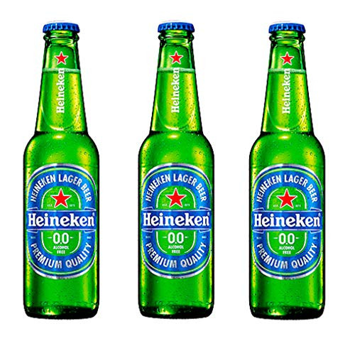 HEINEKEN Premium Quality Non-Alcohol  Alcohol Free Beer  Carbonated Soft Drink  Great Taste - 330ml x 3