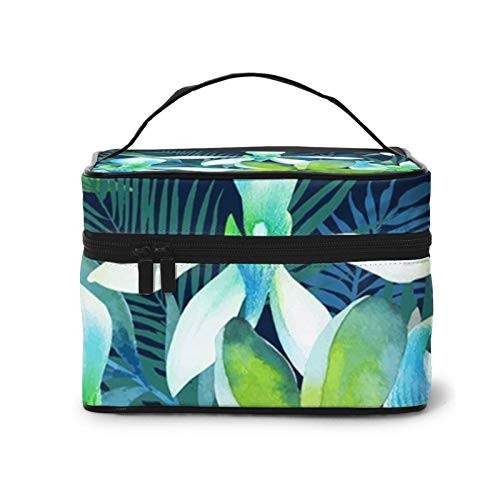 Tropical Flower Makeup Bag Portable Travel Cosmetic Bag Makeup Case Organizer Storage Pouch Bags Box Tropical Flower Makeup Bag Portable Travel Cosmetic Bag Makeup Case Organizer Storage Pouch Bags Box