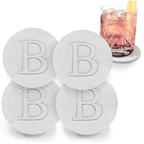 Drink Coaster set  Monogramed Letter B by McCarter Coasters  4pc