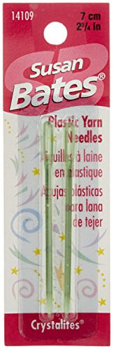 Susan Bates Crystallites Plastic Yarn Needle, 2-3/4-Inch, 2 Per Package - colors may vary
