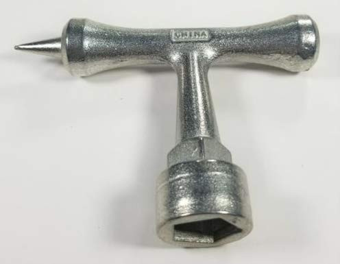 Trumbull HK-0 Curb  and  Meter Box Key Wrench  Std Pentagon Nut w Ice-Pick Handle