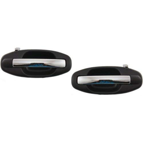 Exterior Door Handles Set of 2 Rear Left and Right Side Plastic Primed Bezel W Chrome Lever for Hyundai Santa Fe Exterior Door Handles Set of 2 Rear Left and Right Side Plastic Primed Bezel W Chrome Lever for Hyundai Santa Fe