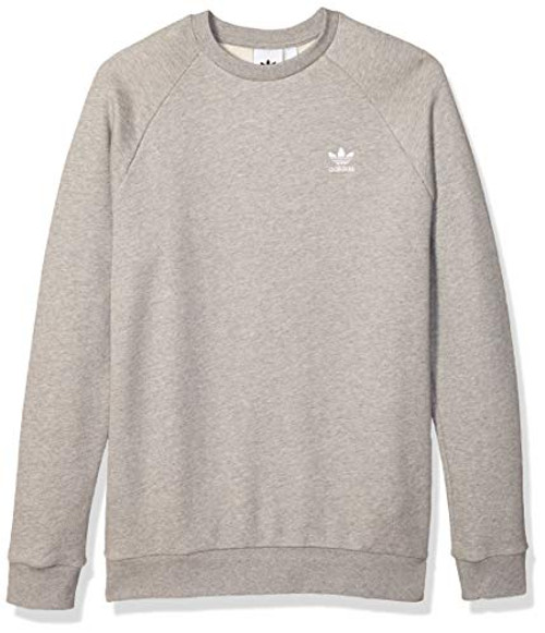 adidas Originals mens Trefoil Essentials Crewneck Sweatshirt Medium Grey Heather XX-Large