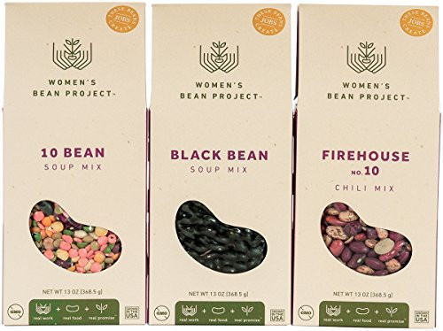 Womens Bean Project Gift Bundle with 10 Bean  Black Bean and Spicy Chili Soup Mix  3 Items