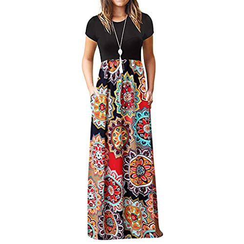 Clearance Women Dresses Boho Cocktail Party Evening Maxi Dress Beach Sundress for Summer