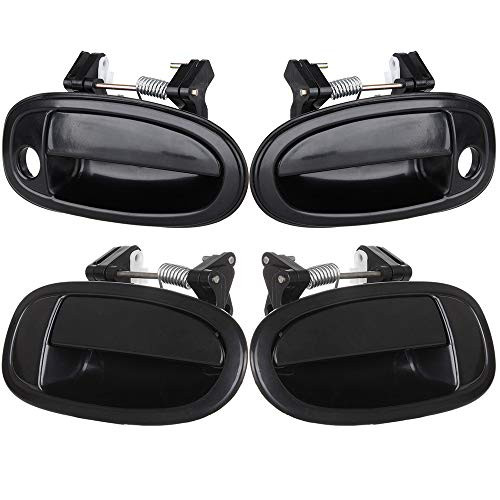 LUJUNTEC Exterior Door Handles Driver Passenger Side Replacement for 1995-1999 for Toyota Avalon Black 4pcs