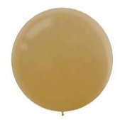Party Perfect Pearlized Latex Balloons Decoration, Gold, 24", Pack of 4