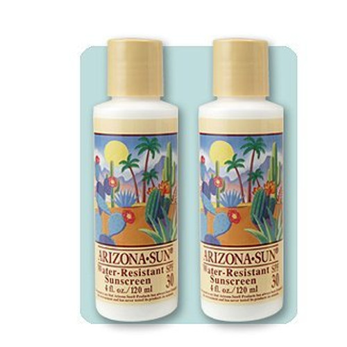 2 PK  Arizona Sun Water Resistant Sunscreen SPF 30  4 oz -Total Sun Protection Lotion- Face and Body Sun Screen  Sun Block
