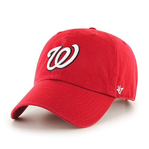 47 MLB Washington Nationals Brand Navy Basic Logo Clean Up Home Adjustable Hat