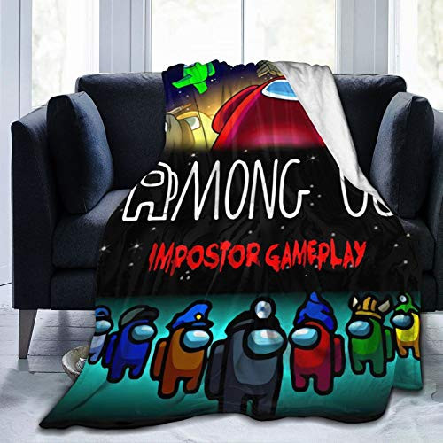 customgogo A-Mong Us Game Throw Blankets Lightweight Soft Flannel Bedding Blanket Bed Couch for Kids Adults 50 inchX40 inch