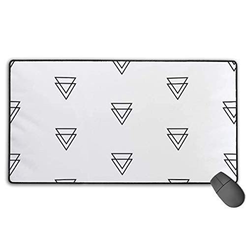 Mouse Pad Standard Mouse Pad Gaming Mouse Pad Office Mouse Pad Line White Triangle Block