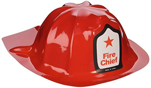 Rhode Island Novelty Plastic Firefighter Chief Hat (Set of 12)