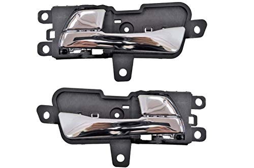 PT Auto Warehouse HY-2308M-DP - Interior Inner Inside Door Handle  Chrome - Left Right Pair