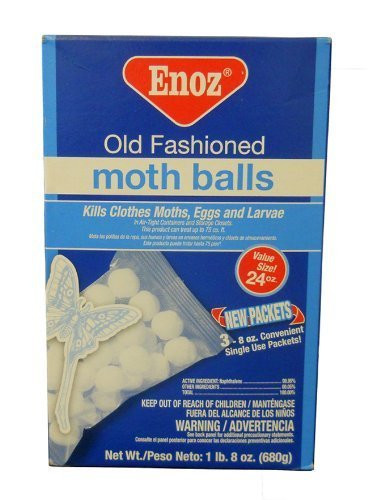 Enoz NEW Old Fashioned Moth Balls Value Size 24 Ounces Large Box 680 G Kills Fleas Moths Keeps Snakes Deer Cats Dogs Away Willert Made in USA by Willert