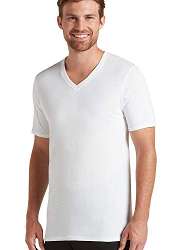 Jockey Men s T-Shirts Staycool V-Neck T-Shirt - 3 Pack  White  m