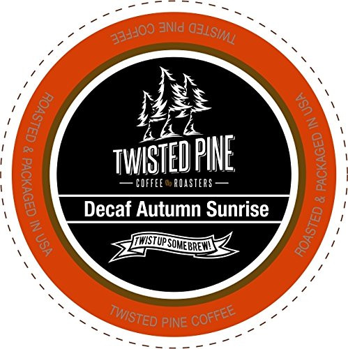 Twisted Pine Coffee Decaf Autumn Sunrise  Medium Roast Decaf  Single-Serve Cups for Keurig K-Cup Brewers  40 Count
