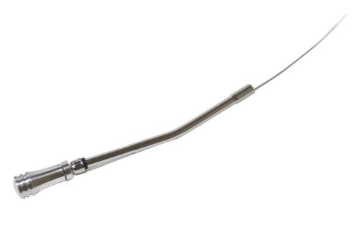 Racer Performance 1965-79 Pontiac Small Block Engine Oil Dipstick - Chrome w  Billet Aluminum Handle