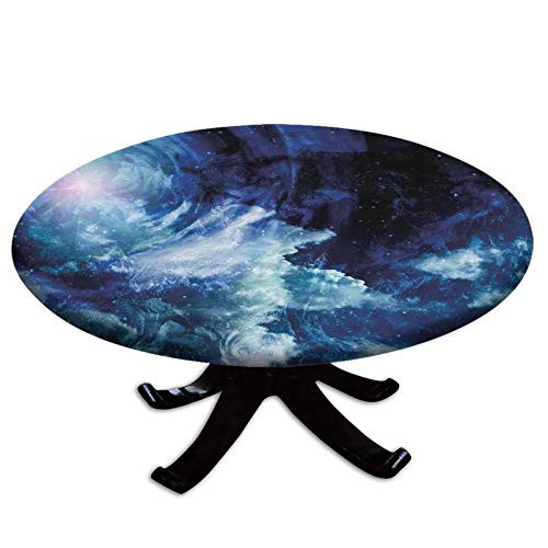 Elastic Edged Polyester Fitted Table Cover Nebula Gas Cloud on Celestial Sphere Universe Themed Infinity Design Galaxy Art Print Fits up 40 inch-44 inch Diameter Tables The Ultimate Protection for Your Table