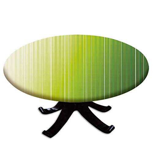 Elastic Edged Polyester Fitted Table Cover Ombre Style Composition with Color Shades and Vertical Digital Stripes Decorative Fits up 40 inch-44 inch Diameter Tables The Ultimate Protection for Your Table Gree Elastic Edged Polyester Fitted Table Cover Ombre Style Composition with Color Shades and Vertical Digital Stripes Decorative Fits up 40 inch-44 inch Diameter Tables The Ultimate Protection for Your Table Gree