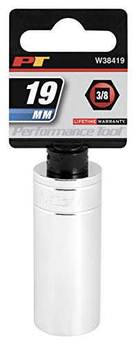 Performance Tool W38419 6-Point Socket, 3/8" Drive, 19mm