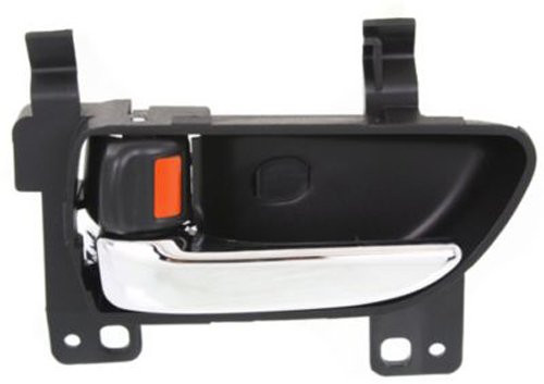 OE Replacement Front Driver Side Black Bezel with Chrome Lever Interior Door Handle with Door Lock Button for Subaru Scion - REPS462370