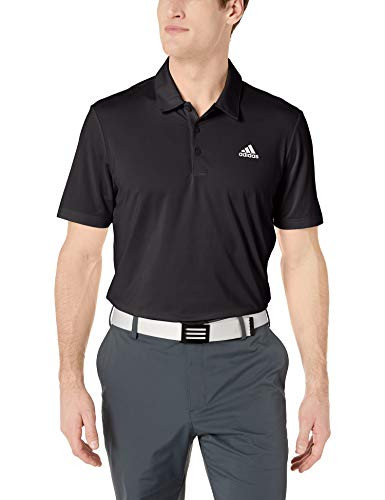 adidas Golf Ultimate Solid Polo - Left Chest  Black Grey Four  X-Large