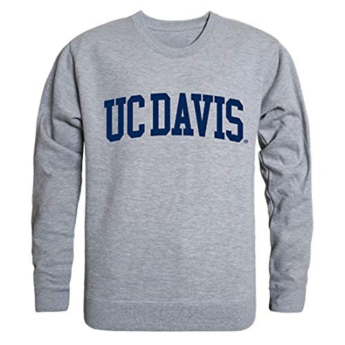 UC Davis University of California Game Day Crewneck Pullover Sweatshirt Sweater Heather Grey Medium