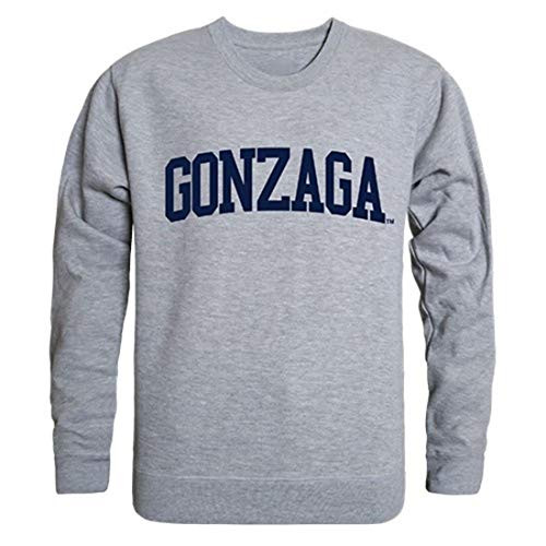 Gonzaga University Game Day Crewneck Pullover Sweatshirt Sweater Heather Grey Medium