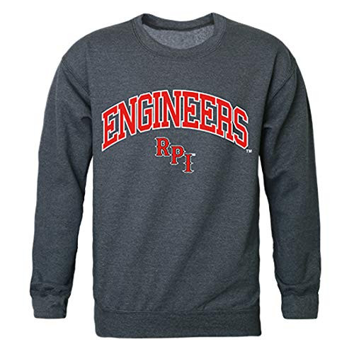 RPI Rensselaer Polytechnic Institute NCAA Campus Crewneck Sweatshirt - Medium  Heather Charcoal