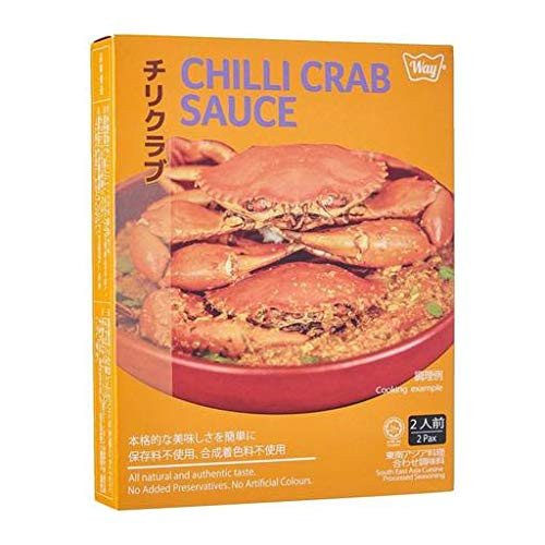 Way Premium Foods Chilli Crab Sauce  Easy Cooking Pack  150g - Chilli crab is a Southeast Asian seafood dish. It is a semi-thick  sweet and savoury tomato and chilli based sauce