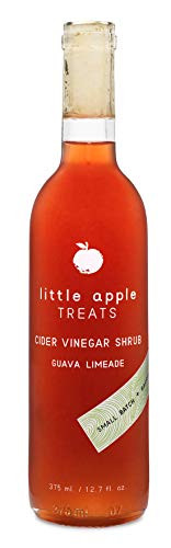 Little Apple Treats Organic Farm  All Natural Handcrafted Small Batch  American Made  Barrel Aged  Apple Cider Vinegar Guava Limeade Shrub   12.7 fl oz.