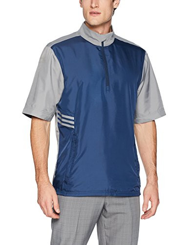 adidas Golf Men s Club Short Sleeve Wind Jacket  Collegiate Navy  Medium