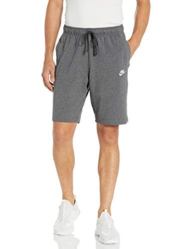 Nike Men s Sportswear Club Short Jersey  Charcoal Heathr White  Medium