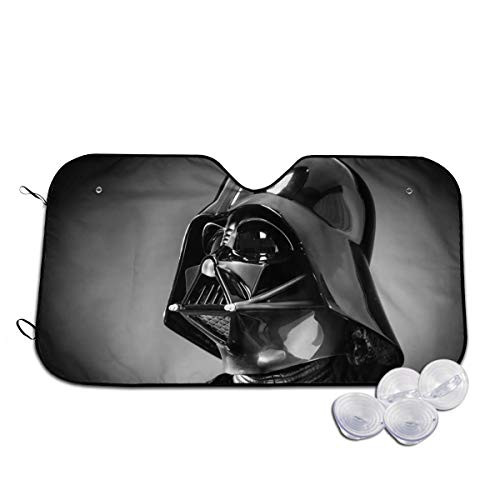 Star War Darth Vader Helmet Windshield Sunshades Car Sunshades Foldable Sun Shades Visor Shield Cover with Suction Cups Car Windshield Uv Rays Protector M
