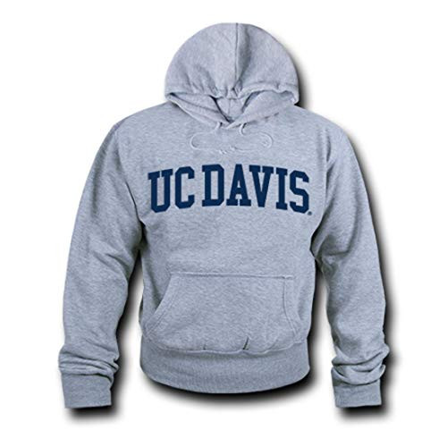 UC Davis University of California Game Day Hoodie Sweatshirt Heather Grey Medium