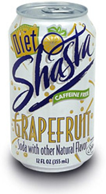 Shasta Diet Grapefruit Soda  12-Ounce Cans  Pack of 24