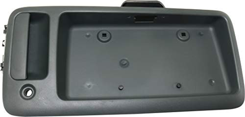 Exterior Rear Door Handle Compatible with CHEVROLET EXPRESS SAVANA VAN 1996-2002 Back Door Textured Black with License Bracket