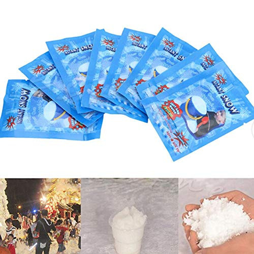CHXIHome 1Bag Instant Snow Fake Snow White Fake Snow Flakes Artificial Snow Fake Snow Artificial Snow for Colorful Slime Science Activities Parties  and  Decorating