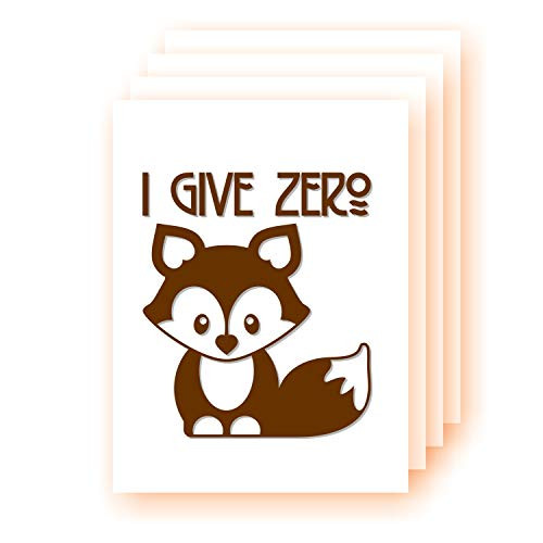 I Give Zero Fox XS-SMALL Vinyl Decal Oh For Fox Sake Zero Fox Given Funny Fox Don t Give A Fox Funny Pun Mature Adult Language Humor